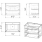 Комплект мебели бетон пайн/белый глянец 70,1 см Grossman Талис 107011 + 4627173210171 + 207006 - 8