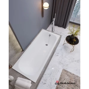Изображение товара чугунная ванна 160x70 см с отверстиями для ручек goldman classic cl16070h