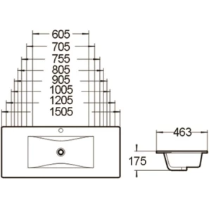 Изображение товара раковина 120,5x46,3 см santiline sl-2102 (120)