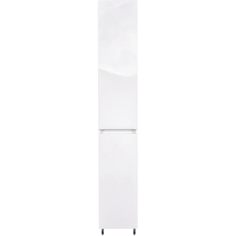 Пенал напольный белый глянец с бельевой корзиной Style Line Даллас СС-00000452