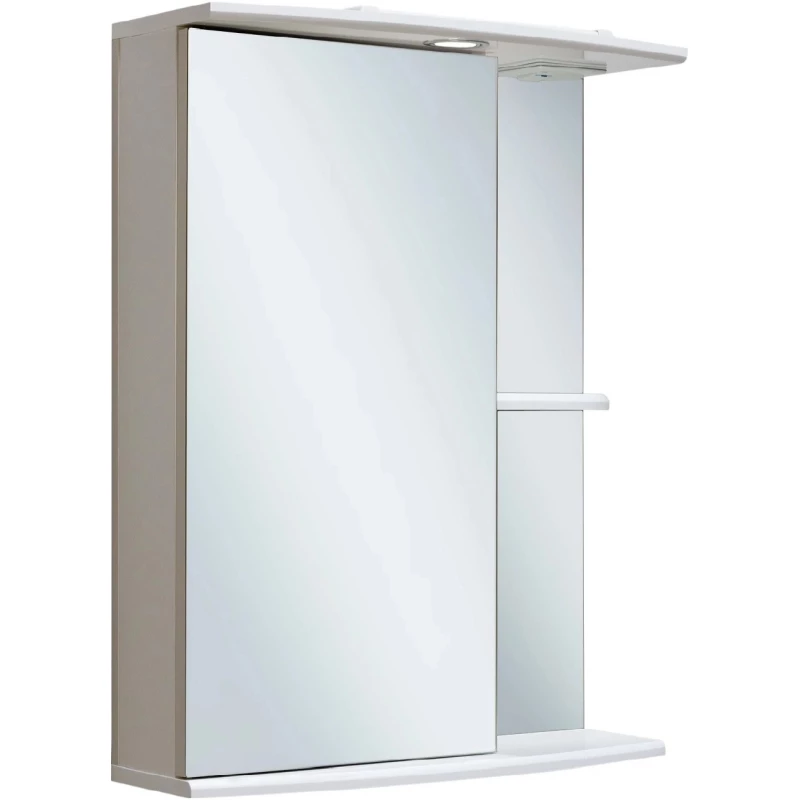 Зеркальный шкаф 55x75 см белый L Runo Николь 00000000037