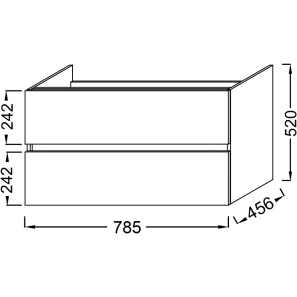 Изображение товара тумба дуб давос 78,5 см jacob delafon tolbiac eb2382-e75