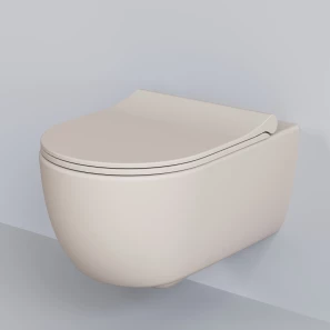 Изображение товара подвесной безободковый унитаз с сиденьем микролифт ambassador abner 103t20401r-102t20401s