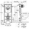 Комплект подвесной унитаз Creavit Terra TP325-11SI00E-0000 + KC0103.03.1300E + система инсталляции Grohe 38721001 - 9