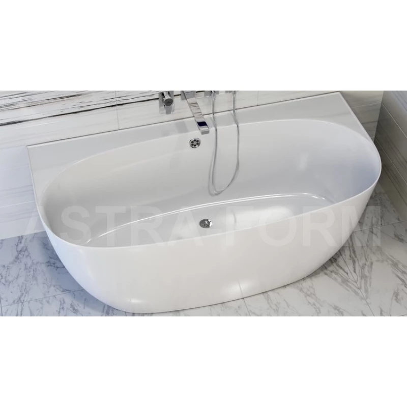 Ванна из литьевого мрамора 170x85 см пристеночная Astra-Form Атрия 01010013