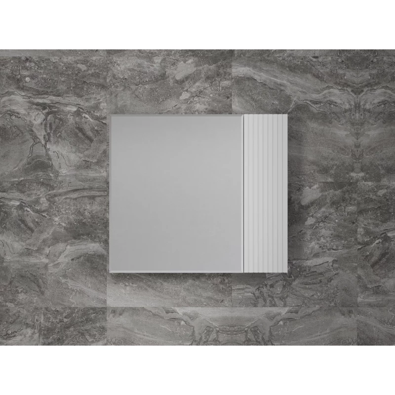 Зеркальный шкаф 80x71 см белый матовый L/R Style Line Стокгольм ЛС-00002324