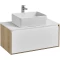 Комплект мебели дуб эльвезия/белый глянец 89 см Акватон Либерти 1A279901LYC70 + 1A279703LY010 + 732700B000 + 1A252302SD010 - 2