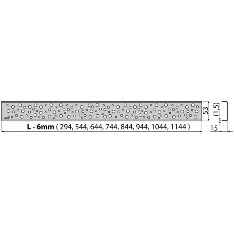 Душевой канал 844 мм глянцевый хром AlcaPlast APZ101 Buble APZ101-850 + BUBLE-850L