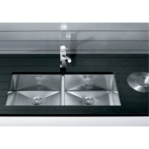 Изображение товара кухонная мойка blanco zerox 400/400-u infino зеркальная полированная сталь 521620