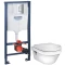 Комплект подвесной унитаз Gustavsberg Hygienic Flush 5G84HR01 + система инсталляции Grohe 38772001 - 1