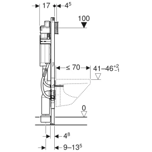 Изображение товара монтажный элемент для подвесного унитаза, h112, sigma 12 см, для лиц с ограниченными возможностями geberit duofix 111.350.00.5