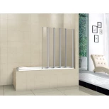 Изображение товара шторка для ванны cezares pratico 120 см текстурное стекло pratico-v-5-120/140-p-cr-r