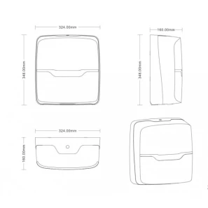 Изображение товара диспенсер для бумажных полотенец v сложения merida harmony ahb101