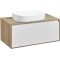 Комплект мебели дуб эльвезия/белый глянец 89 см Акватон Либерти 1A279901LYC70 + 1A279703LYC70 + 1A73313KLK010 + 1A252302SD010 - 2