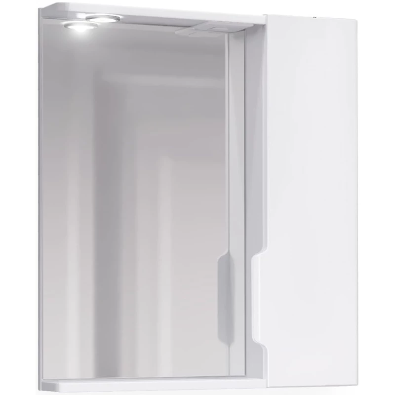 Зеркальный шкаф 60x70 см белый R Jorno Moduo Slim Mod.03.60/W