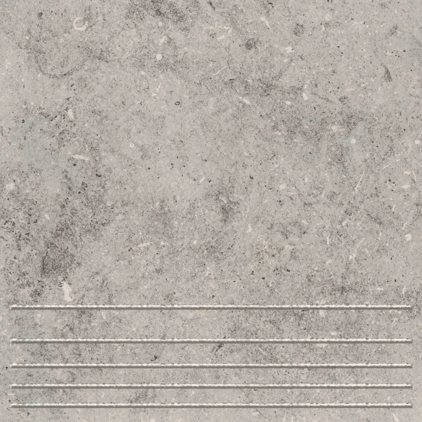 СТУПЕНЬ Клинкерная плитка Керамин Вермонт 2 серый 29,8x29,8