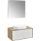 Комплект мебели дуб эльвезия/белый глянец 89 см Акватон Либерти 1A279901LYC70 + 1A279703LYC70 + 1A73313KLK010 + 1A267202LH010 - 1