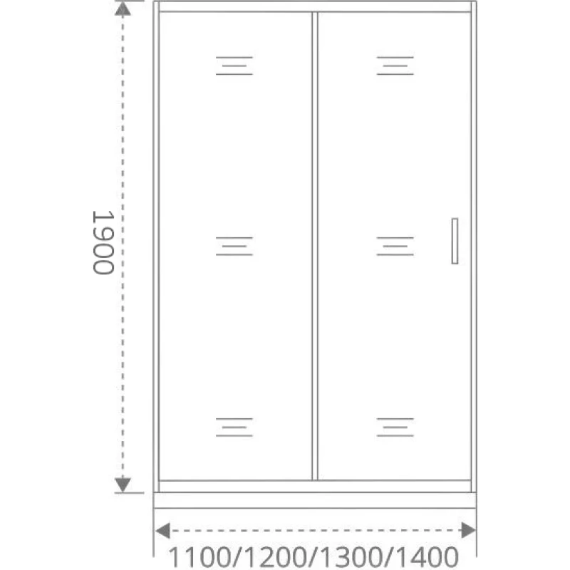 Душевая дверь 130 см Good Door Cofe WTW-130-C-B прозрачное