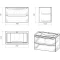 Комплект мебели белый глянец 79,7 см Grossman Адель 108003 + 4627173210249 + 208004 - 6