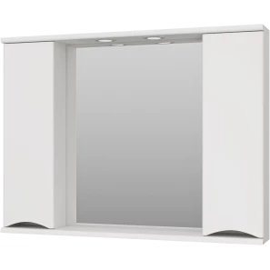 Изображение товара зеркальный шкаф 100x74,5 см белый глянец misty атлантик п-атл-4100-010
