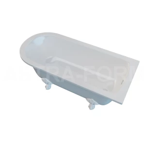 Изображение товара ванна из литьевого мрамора белые ноги 170x75 см astra-form ретро 01010006