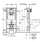 Монтажный элемент для подвесного унитаза, 1130 мм ревизионный короб размер S Grohe Rapid SL 39750001 - 2