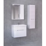 Комплект мебели белый 60 см Jorno Moduo Slim Mod.01.60/P/W + P-UM-MOD6OSL/1 + Mod.03.60/W