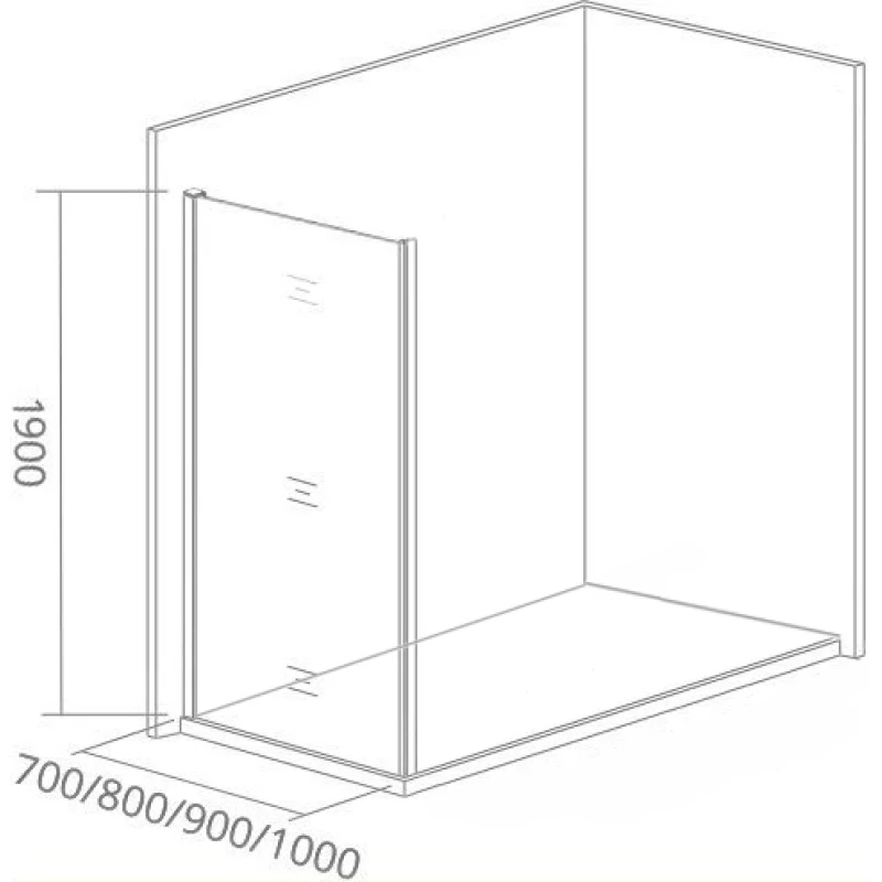 Боковая стенка 80 см Good Door Cofe SP-80-C-B прозрачное