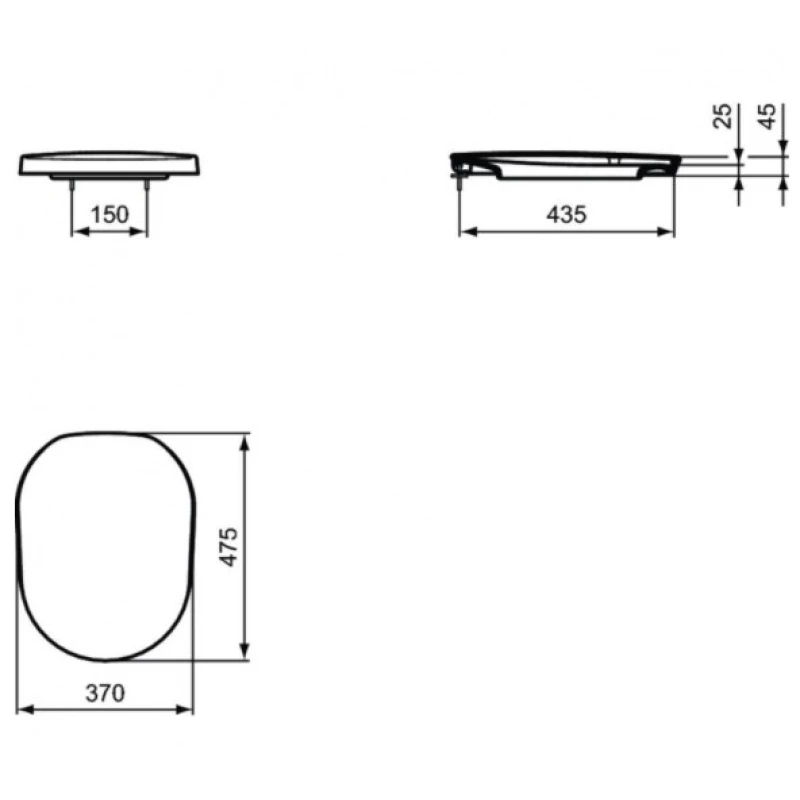 Сиденье для унитаза с микролифтом Ideal Standard Tonic K706101