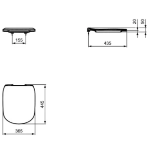 Изображение товара крышка-сиденье с микролифтом  ideal standard tesi t352701