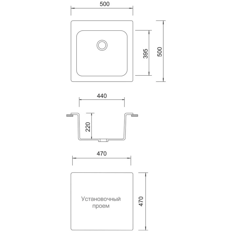 Кухонная мойка AquaGranitEx белый M-31(331)