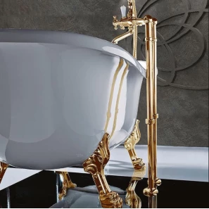 Изображение товара ванна из литьевого мрамора золотые лапы 176x80 см tiffany world tw176bi/oro