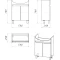 Комплект мебели дуб сонома/белый глянец 61,5 см Grossman Поло 106011 + 440 + 205701 - 5
