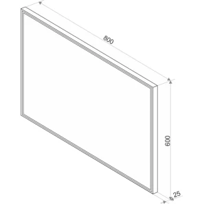 Изображение товара зеркало misty стайл s1 злп511 80x60 см, с led-подсветкой, сенсорным выключателем