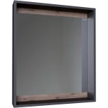 Изображение товара зеркало 60x70 см дуб веллингтон/графит grossman смарт 206007