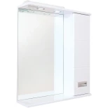 Изображение товара зеркальный шкаф 67x71,2 см белый глянец r onika балтика 206704
