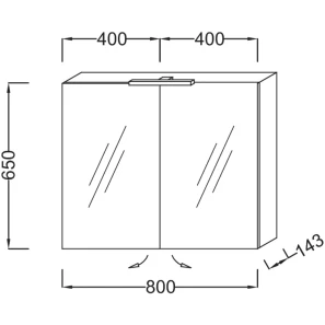 Изображение товара зеркальный шкаф серый антрацит 80x65 см jacob delafon odeon up eb796ru-n14