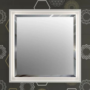 Изображение товара зеркало 80x80 см белый матовый opadiris вегас