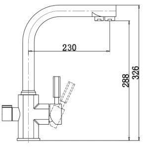 Изображение товара смеситель для кухни с подключением к фильтру kaiser decor 40144-6