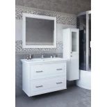 Комплект мебели белый матовый 105,8 см Sanflor Модена C04615 + 4640021067918 + C04611