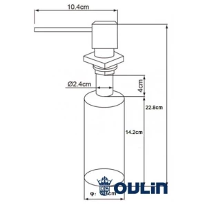 Изображение товара дозатор для жидкого мыла 350 мл oulin ol-401fs сатин