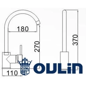 Изображение товара смеситель для кухни oulin ol-8006