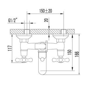 Изображение товара смеситель для ванны с душем lemark standard lm2102c