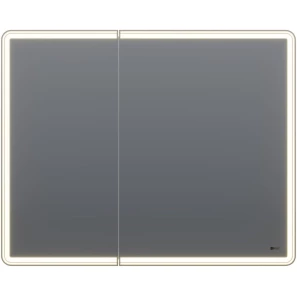 Изображение товара зеркальный шкаф 100x80 см белый глянец lemark element lm100zs-e