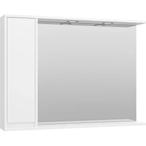 Изображение товара зеркальный шкаф 98x72 см белый глянец l misty алиса э-али04100-01л