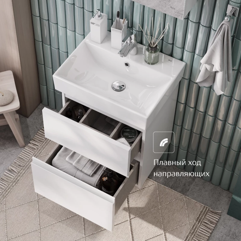 Комплект мебели белый матовый 60 см Roca Oleta A857639501 + 3274C400Y + A857646501