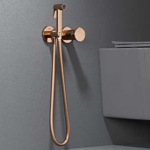 Изображение товара гигиенический душ teska arte tera t5539 со смесителем, розовое золото