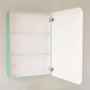 Изображение товара зеркальный шкаф 60x85,5 см бирюзовый бриз r jorno pastel pas.03.60/bl