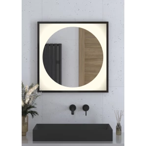 Изображение товара зеркало 70x70 см черный матовый defesto eclipse df 2232