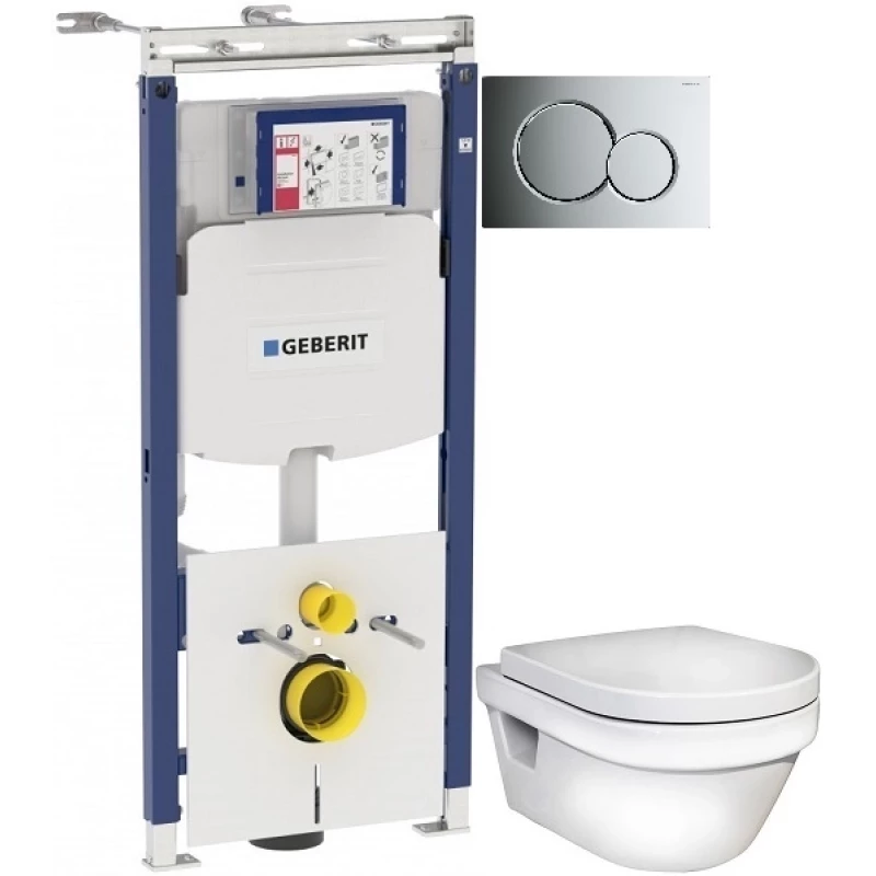 Комплект подвесной унитаз Gustavsberg Hygienic Flush 5G84HR01 + система инсталляции Geberit 111.362.00.5 + 115.770.21.5